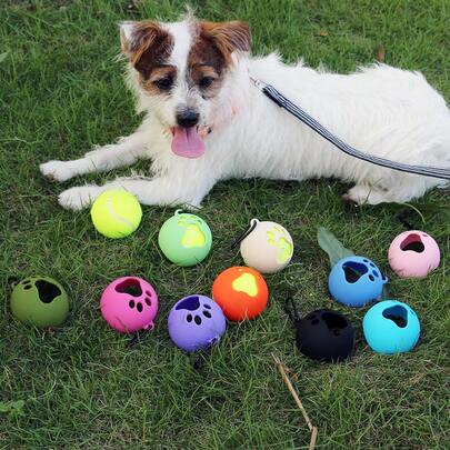 Dog Toy Ball Holder - Leash Connector, Hands-Free, Pet Toy, Silicone Material, Lightweight, Suitable For All Breeds And Sizes, Can Hold Standard Tennis Ball