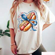 Hot Dog USA T-Shirt, Hot Dog Lover Shirt, You Look Like The 4th Of July Sweatshirt, Funny Patriotic Gift, Independence Day Crewneck - 白色 - 查看 1