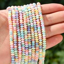 1串3x5毫米波西米亚算盘天然贝壳间隔珠，粉色优雅石珠，非常适合DIY珠宝制作手链、项链、耳环 - 貝殼 - 查看 2