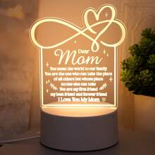 1 đèn ngủ LED acrylic chạy bằng USB có nút công tắc, ánh sáng ấm áp, hoàn hảo cho phòng ngủ, phòng khách, thích hợp làm quà tặng Ngày của Mẹ, sinh nhật, Lễ Tạ ơn, hoặc làm quà tưởng niệm ý nghĩa. - Màu vàng - Xem 10
