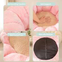 Pumpkin Bean Bag Sofa Chair Bean Bag Chair With Filler For Teens Toddler Comfy And Lazy Sofa For Dorm Apartment Living Room And Bedroom Pink - 粉色 - 查看 7