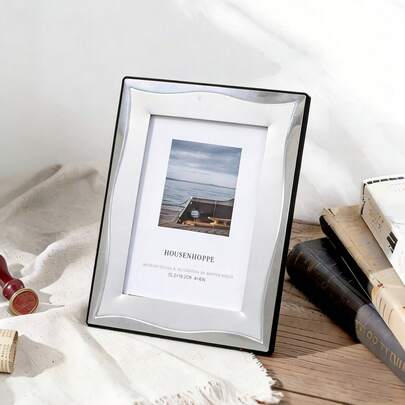 Wavy Edge Luxury Silver Metal Frame, 4x6/5x7/6x8 Inch Photo Frame, French Vanity Decor, Bedroom Tabletop Display, Gift