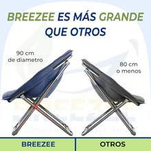 BREEZEE Silla de Luna Plegable Acolchada Incluye Reposapiés Diseño Portátil Fácil de Transportar Suave y Cómoda Ideal para Camping Oficina Home Office Moon Chair Super Cómoda Sillón Platillo - Verde - Ver 6