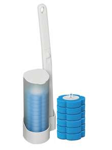 一套一次性马桶刷清洁套装，可溶解马桶刷套装，配有可替换刷头，马桶刷套装包含收纳盒和替换刷头，深度清洁和浴室维护用品，浴室配件，家居，卧室，浴室收纳，马桶刷 - 彩色 - 查看 15