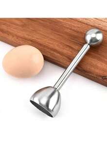 Rompedor de huevos de acero inoxidable 304 con soporte de resorte para huevos, fácil de abrir huevos cocidos blandos/duros, herramienta de cocina esencial para el desayuno y la repostería - Multicolor - Ver 9