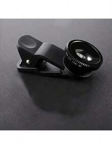 1pc Black 3-In-1 Wide Angle Fisheye Lens, Magnifier, 180° Fisheye, Wide Angle Macro Selfie Lens, Made Of Aluminum Alloy Body + Acrylic Lens, Good Light Transmittance, Polished Surface, Lightweight - 3-in-1 Camera - View 12