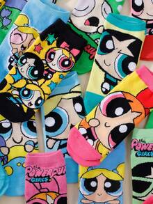 Warner Bros 6 Pairs Random Color Cute Cartoon Pattern Versatile Comfortable Breathable Letter Short Socks For Women, Spring/Summer - Multicolor - View 3