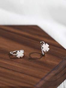 1 pieza Pendientes de plata de ley 925 con lazo y borla, elemento de caramelo, adecuados para uso diario de mujeres, regalo perfecto para novia, madre y hermana - soltero - Ver 4