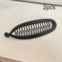 1pc/2pcs Large Banana Hair Clips, Suitable For Thick Hair, Can Securely Tie Ponytail, Large Banana Hair Clips, Non-Slip Banana Hair Clips, Suitable For Fine, Soft, Curly Hair, Hair Accessories,Summer,Holiday,Travel,Festival,Party - Multicolor - View 6