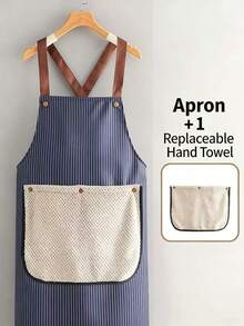1 chiếc tạp dề chống thấm nước và dầu mỡ mới, có yếm và khăn lau có thể tháo rời, thích hợp cho nhà bếp và dịch vụ ăn uống tại gia đình. - Nhiều màu - Xem 11