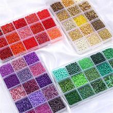 15 Compartments Glass Seed Bead Tube, DIY Handmade Beaded Bracelet Necklace Jewelry Accessory Supplies - Multicolor - View 3