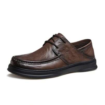 CAMEL CROWN Men's Spring Comfortable Genuine Leather Soft-Soled Classic Business Casual Shoes