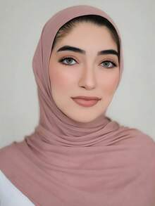 1 pieza Hiyab de mujer de jersey, hiyab de modal, tela de sudor, unicolor, suave y sedoso, cómodo y transpirable, pañuelo, turbante de jersey, chal de 180cm*70cm, adecuado para uso diario, al aire libre, oración, culto, playa, vacaciones - Multicolor - Ver 4