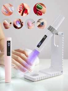 Portable Handheld Nail Dryer Lamp, UV/LED Nail Curing Light For All Gel Nail Polish, USB Rechargeable, Fast Drying Nail Lamp - Multicolor - View 3