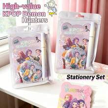 1 Set HUNTRIX Pink Demon Hunter Stationery Set, Cute Macaron Style Luxury Exquisite Gift, Suitable For Young Girls Daily Study, Writing, Diary, Holiday Gift - Multicolor - View 10