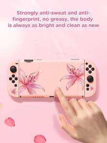 1个芙蓉花印花保护壳，适用于Switch 2（2025），兼容Switch 2/Switch OLED/Switch NS，全新Switch 2主机配件，送给Switch玩家的最佳礼物 - 查看 5