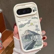 Funda Protectora de Silicona Suave para Phone17air,16,15,14,13,12,11 - A654BeigeBlanco - Ver 1