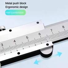 Thước kẹp Vernier bằng thép không gỉ chính xác 0.02mm, vạch chia khắc laser, thân dày, vít khóa kim loại, đo 4 chiều (ngoài, trong, độ sâu, bước), thước đo độ sâu có thể thu gọn, thích hợp cho gia công cơ khí, chế biến gỗ, thẩm định trang sức, DIY, giảng dạy cho sinh viên. - A - Xem 4