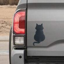 3D Cat Metal Car Emblem Cute Cat Car Decorations Waterproof Bumper Stickers Funny Rear Tailgate Emblem Universal Automotive Exterior Accessories For SUV Truck Motorcycle Black - 黑色 - 查看 1