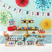 Creative Converting 346324 - Platos de papel para cumpleaños 9 pulgadas multicolor - Multicolor - Ver 3