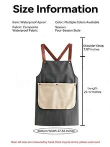 1 chiếc tạp dề chống thấm nước và dầu mỡ mới, có yếm và khăn lau có thể tháo rời, thích hợp cho nhà bếp và dịch vụ ăn uống tại gia đình. - Nhiều màu - Xem 10