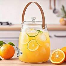 1个冰镇饮料桶、饮料分配器、冷水壶、饮水机、带水龙头的果汁瓶、家用啤酒、果汁和柠檬水分配器（带冰块）[不含支架] - 彩色 - 查看 8