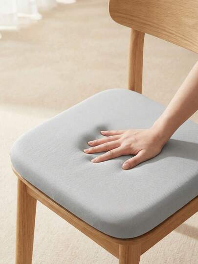 1PC 40x40 Size,Grey/Blue/Pink ,Ice Silk Elastic Cloth Cushion, Suitable For Home/Office/Student Dormitory Use, Essential Household Items, Home Decoration, Bedroom, Home Seat Comfort