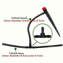 1/4英吋通用寶牙T型接頭，1/4英吋寶牙T型滴灌接頭，適用於4mm/7mm花園軟管零件，滴灌軟管接頭澆水系統 - 三通管接頭 - 查看 9