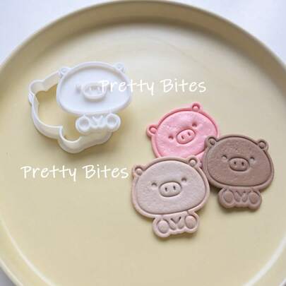 卡通动物饼干模具 3D 小猪饼干模具 蛋糕装饰 DIY 烘焙工具 小猪老鼠饼干切割模具