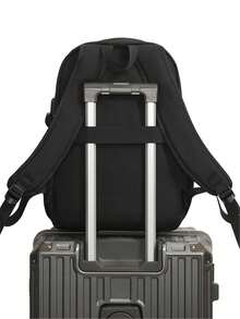 Minimalist Casual Men Backpack - Black - View 5