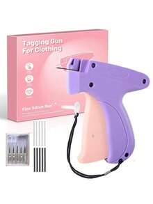 精细缝纫枪，快速服装修补，微型标签枪，配有 6 根细针和 1000 个紧固件，迷你快速粘合缝纫包边工具，服装标签枪，标准零售价格标签贴标器，带钩紧固件的标签枪套装，适用于商店、车库等。 - 彩色 - 查看 14