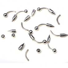 10pcs Stainless Steel Navel Rings, Personalized Navel Piercing Jewelry - A Style - View 4