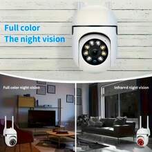 1/2pcs 1080P WiFi Security Camera With Night Vision, Spotlight And Speaker - Two-Way Audio, Motion Tracking, 360° Pan/Tilt/Zoom, For Home Indoor Security, Compatible With Alexa, Suitable For Young, Elderly And Pets, Indoor Surveillance | Modern Security System | Wireless Connection - White - View 6
