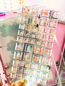 Japanese-Style Crystal Laser-Cut Cat Eye Stickers, Decorative Material For Girls' Phone Cases. The Handmade Crystal Coating, Suitable For Children's Albums, Makes Animal Illustrations More Lifelike And Adds A Visually And Tactile Double Layer With Its Three-Dimensional Texture. - Multicolor - View 10