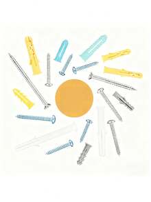 200/88pcs Expansion Bolt And Screw Combination Set - Heavy Duty Plastic Expansion Anchor Fastener Kit, Suitable For Installing Sockets, Photo Frames, Hooks And Shelves - Multicolor - View 6