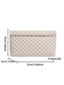 2026 Spring New Fashion Personalized Clutch Bag, High-End Printed Versatile Convenient Envelope Bag - White - View 3