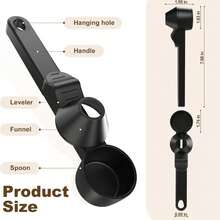 Reusable Coffee Capsule Scoop And Funnel, 2 Tbsp Capacity Coffee Measuring Spoon, Suitable For Ground Coffee, Protein Powder, Tea Leaves - Multicolor - View 8