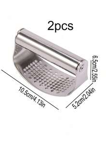 1 Pc Silver Stainless Steel Ring Garlic Press, Crush Garlic Aid, Essential Daily Necessities For Home Kitchen - Silver - View 9