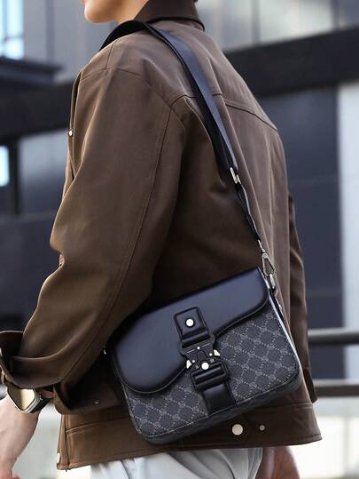 peach tree Túi hộp nam, túi đeo chéo, túi đeo vai, túi vuông nhỏ, ví da PU chống thấm nước họa tiết hoa cổ điển, túi đựng đồ dùng cá nhân công sở, dung tích lớn giúp sắp xếp đồ đạc gọn gàng và dễ mang theo, ví cầm tay màu đen, đồ dùng văn phòng, quà tặng cổ điển, quà tặng cho chồng, cha, ngày Valentine, ngày của cha, túi đựng điện thoại.