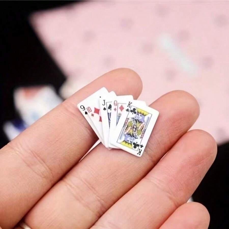 54pcs Mini Playing Card Game Set, Multi-Player Interactive Entertainment, Creative Small Gift, Suitable For Holidays And Birthday Parties - Multicolor - View 1