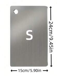 1件套优质不锈钢砧板套装 - 耐用、易清洁、厨房必备、节省空间、防锈 - 銀色 - 查看 11