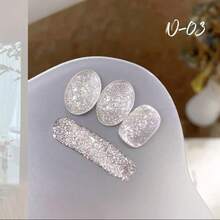 MIANEL 10ML 2026 New Star-Chasing Moon-Chasing Platinum Glitter Gel Nail Polish Winter Top Selling Whitening Flashing Nail Polish With Broken Diamond White Nails Pink Nails Red Nails Gifts For Girls Nails Art Salon Use And DIY Use - Multicolor - View 17