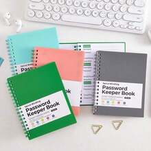 1 pieza Libreta de contraseñas con organizador en orden alfabético, libreta de contraseñas personalizadas, tamaño 4.7" X 6.1", con páginas con cuadrícula a nivel universitario, apta para uso doméstico y de oficina - Rectángulo - Ver 4