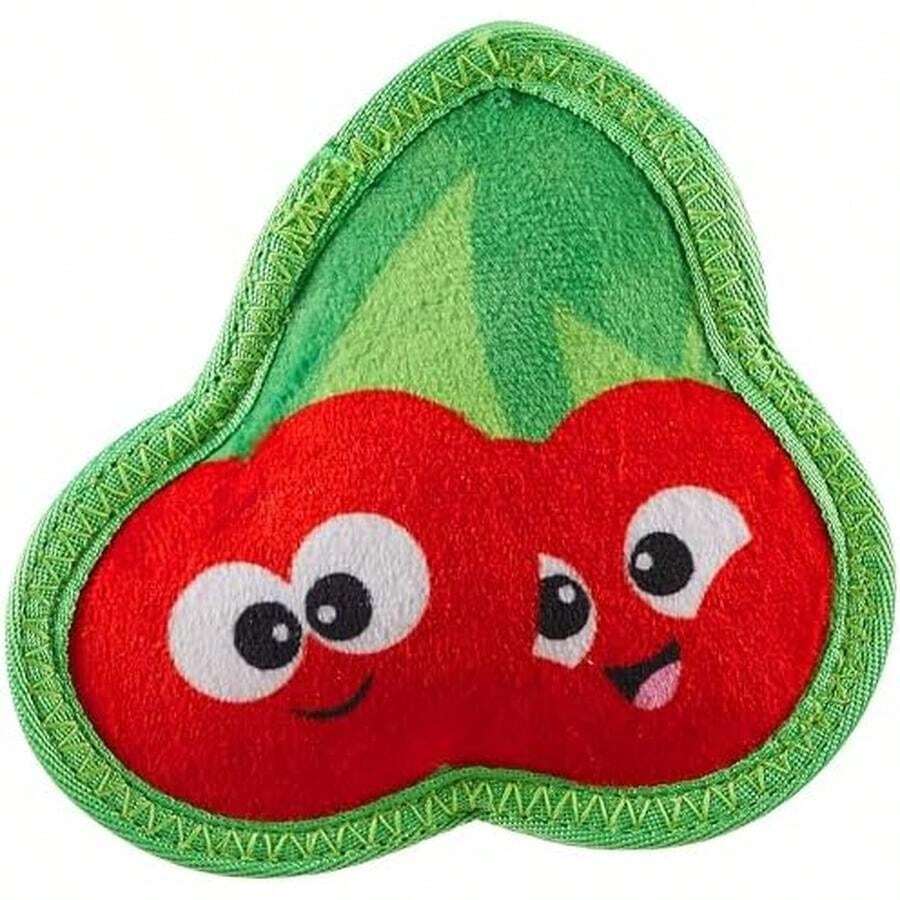 Outward Hound Tough Skinz Durable Squeaky Dog Toy With Two Tough Layers, Watermelon, Red, Medium - Anh đào nhỏ - Xem 1