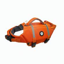 Metglad Dog Life Jacket, High Buoyancy & Reflectivity Pet Swimming Suit, Thick Rescue Handle & Metal D-Ring For All-Round Water Activity Protection, Adjustable Size Suitable For Small, Medium & Large Dogs - Orange - View 9