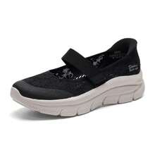 Skechers Giày thể thao nữ thường ngày, thoải mái, nhẹ, mùa xuân 2026, 159520-BLK - màu đen - Xem 3