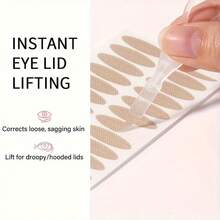 48片隐形双眼皮贴，自粘式，易用，瞬间提拉眼部，透气无酒精，附赠化妆刷，采用透气材料制成 - 裸色 - 查看 9