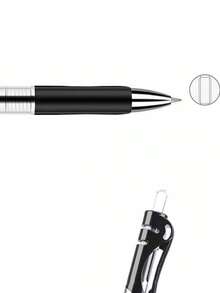 50/100pcs Click Pen Large Capacity 0.5mm Black Gel Pen Quick-Drying Durable Student Exam Office Signature Pen - Ballpoint Pen - View 6