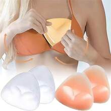 2/4pcs Invisible Silicone Bra Pads - Swimsuit Support Pads And Push Up Pads, Soft, Washable, Reusable, Seamless Shaping Effect, Suitable For Bikini, Wedding Dress, Swimming Pool/Beach Activities And Parties, Swimwear Accessories, Beach Essentials, Pool Float - Multicolor - View 11