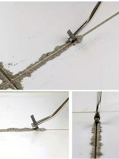 220mm Ceramic Tile Grout Removal Tool, Includes Non-Slip Rubber Handle Grout Remover Tip And Spare Hex Wrench, High-Strength Alloy Steel Blade Is Sharp And Durable For Quickly Removing Cement Residue And Old Grout From Deep Tile Joints, Ergonomic Design Provides Comfortable And Effortless Grip, Suitable For Home Tile Grouting, Kitchen And Bathroom Tile Cleaning, Floor Tile Installation, Pre-Treatment Before Grouting, An Essential High-Efficiency Grout Cleaning Tool For Professionals And DIY